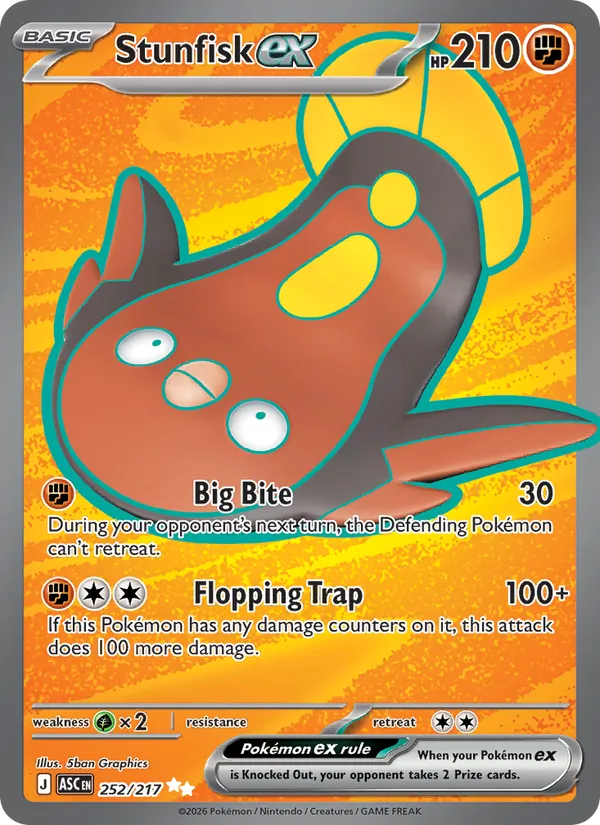Stunfisk ex — Ascended Heroes #252 (Pokémon TCG card)