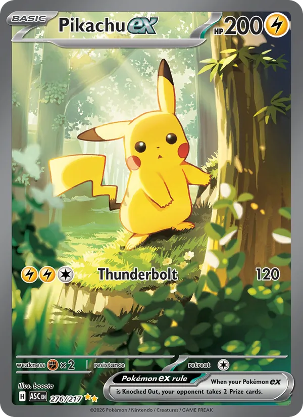 Pikachu ex — Ascended Heroes #276 (Pokémon TCG card)