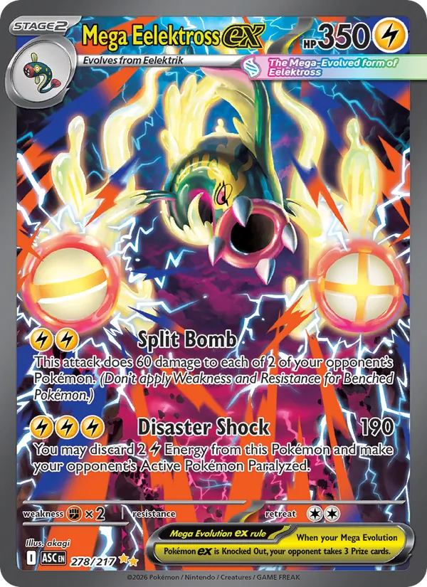 Mega Eelektross ex — Ascended Heroes #278 (Pokémon TCG card)