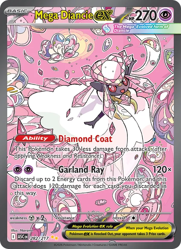 Mega Diancie ex — Ascended Heroes #282 (Pokémon TCG card)