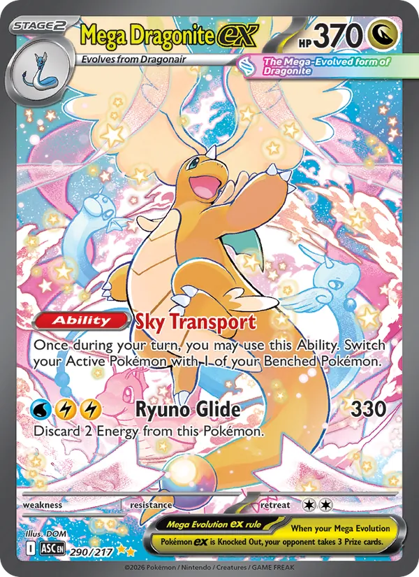 Mega Dragonite ex — Ascended Heroes #290 (Pokémon TCG card)