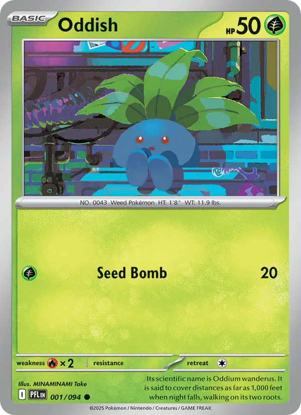 Oddish — Phantasmal Flames #001 (Pokémon TCG card)