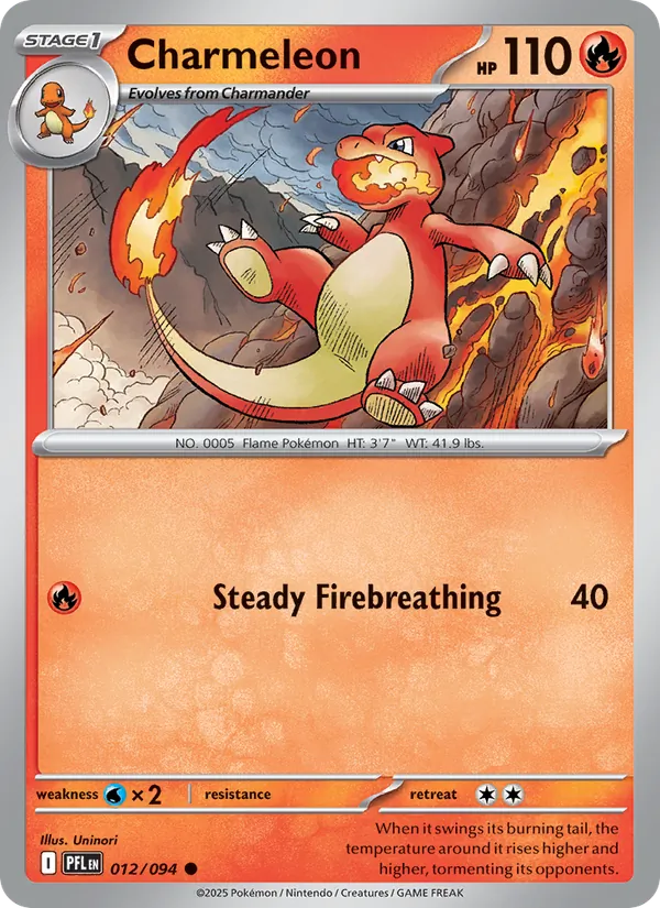 Charmeleon — Phantasmal Flames #012 (Pokémon TCG card)