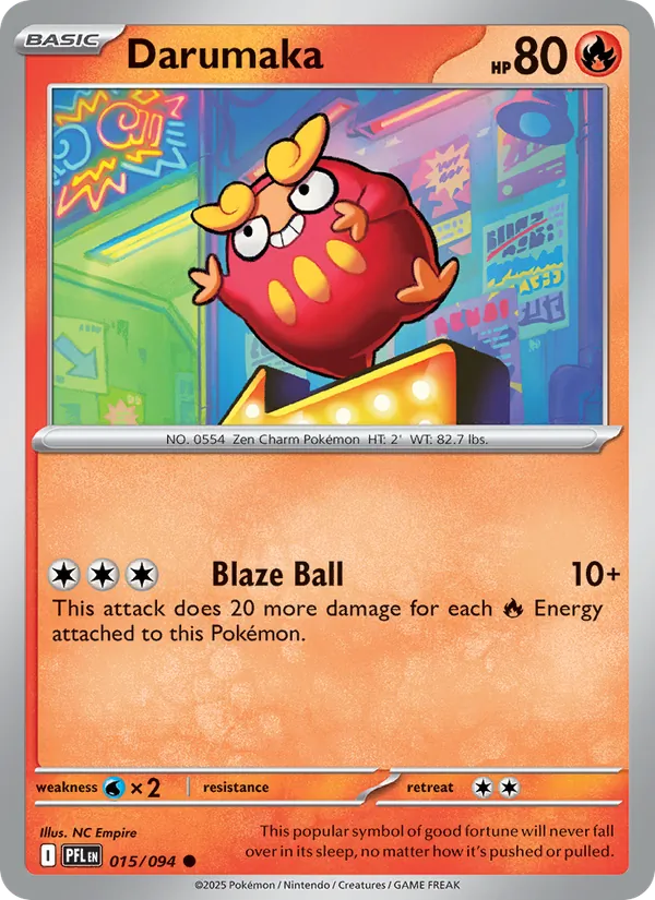 Darumaka — Phantasmal Flames #015 (Pokémon TCG card)
