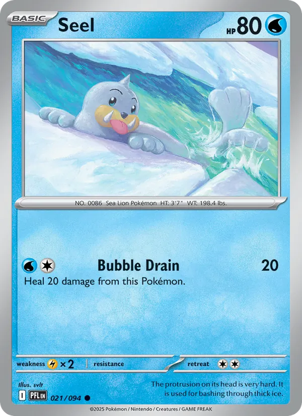 Seel — Phantasmal Flames #021 (Pokémon TCG card)