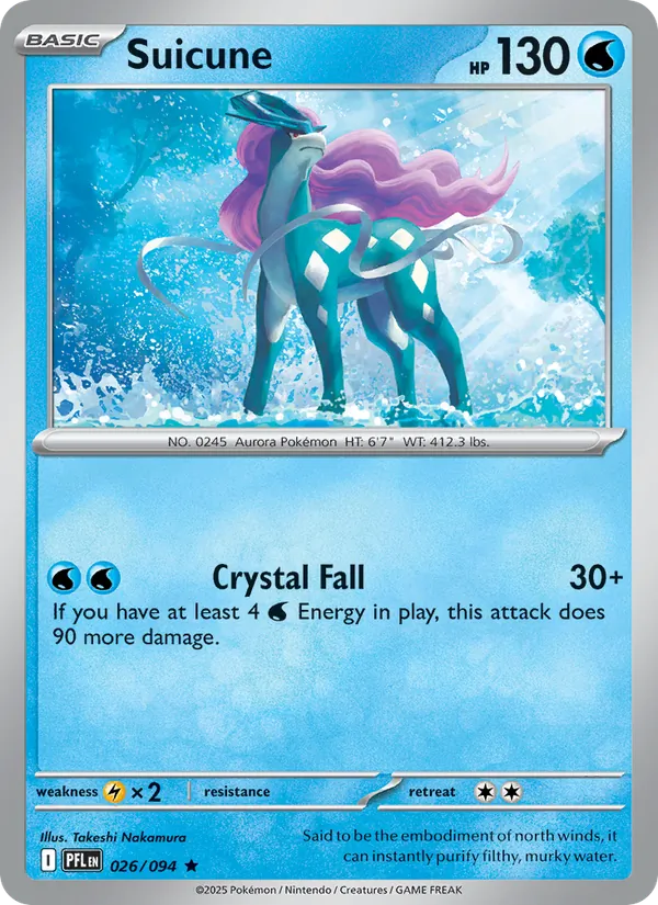 Suicune — Phantasmal Flames #026 (Pokémon TCG card)