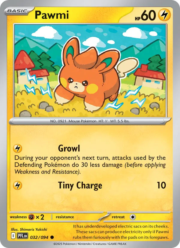 Pawmi — Phantasmal Flames #032 (Pokémon TCG card)