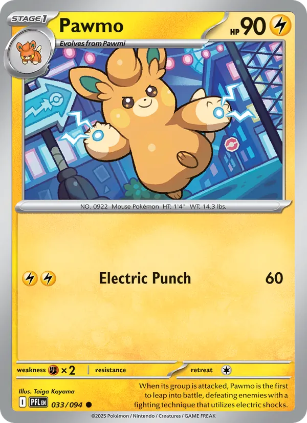 Pawmo — Phantasmal Flames #033 (Pokémon TCG card)