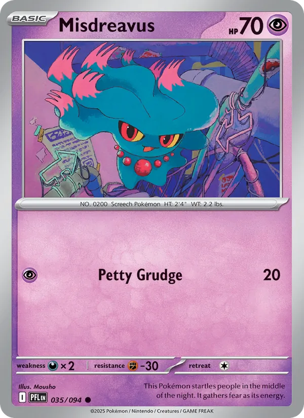 Misdreavus — Phantasmal Flames #035 (Pokémon TCG card)