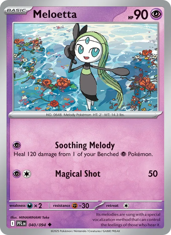 Meloetta — Phantasmal Flames #040 (Pokémon TCG card)