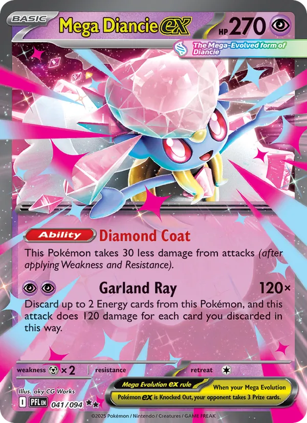 Mega Diancie ex — Phantasmal Flames #041 (Pokémon TCG card)
