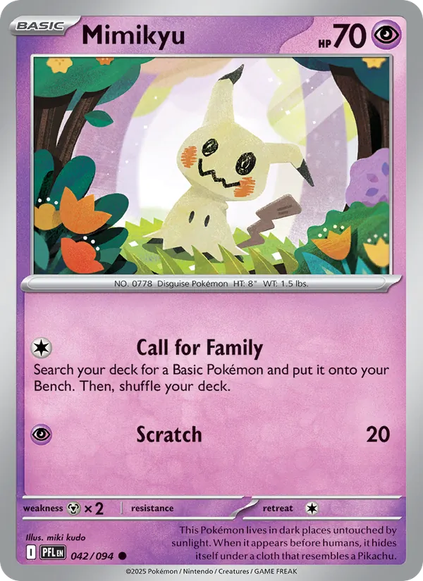 Mimikyu — Phantasmal Flames #042 (Pokémon TCG card)