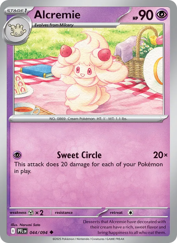 Alcremie — Phantasmal Flames #044 (Pokémon TCG card)