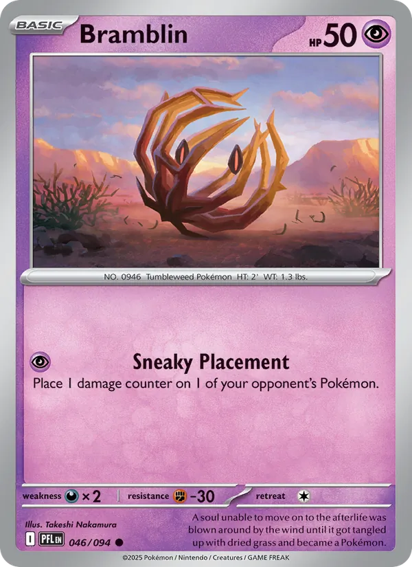 Bramblin — Phantasmal Flames #046 (Pokémon TCG card)