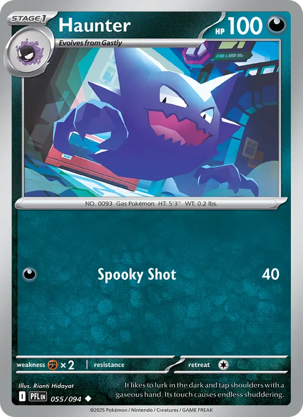 Haunter — Phantasmal Flames #055 (Pokémon TCG card)