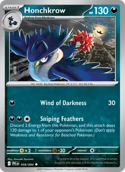 Honchkrow (Phantasmal Flames #058)