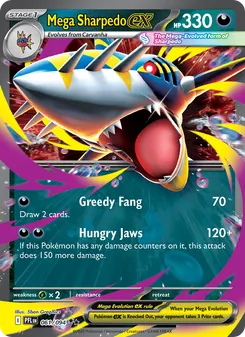Mega Sharpedo ex (Phantasmal Flames #061)