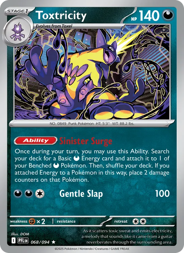 Toxtricity — Phantasmal Flames #068 (Pokémon TCG card)