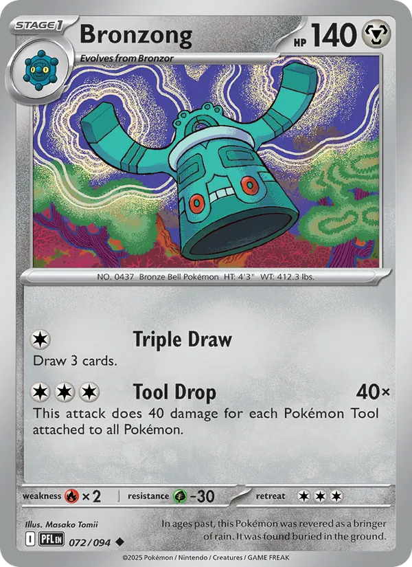 Bronzong — Phantasmal Flames #072 (Pokémon TCG card)