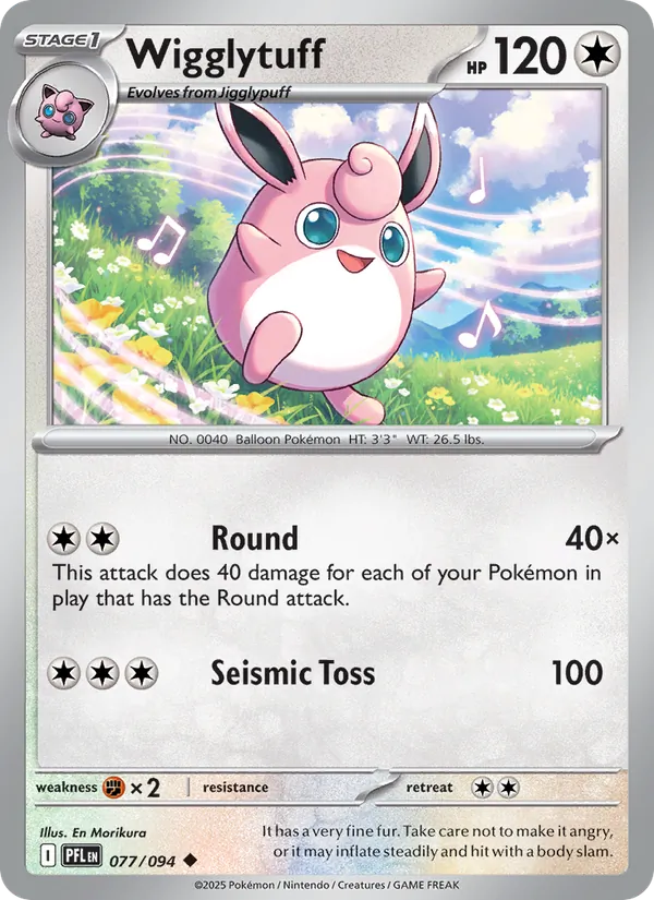 Wigglytuff — Phantasmal Flames #077 (Pokémon TCG card)