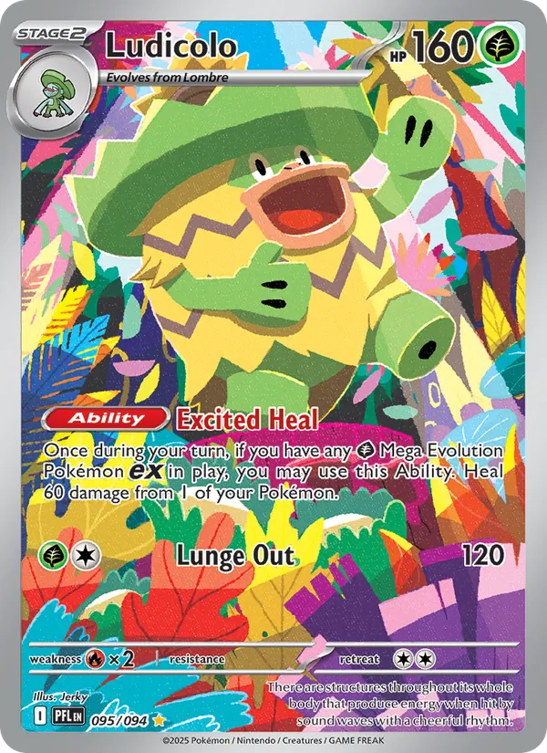 Ludicolo — Phantasmal Flames #095 (Pokémon TCG card)
