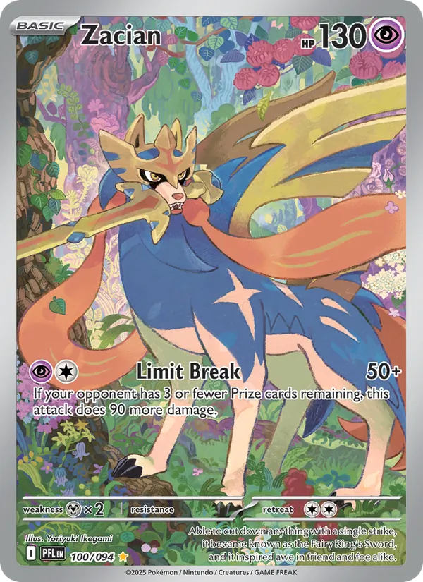 Zacian — Phantasmal Flames #100 (Pokémon TCG card)