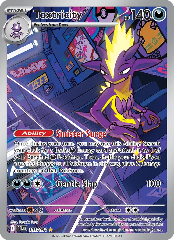 Toxtricity — Phantasmal Flames #103 (Pokémon TCG card)