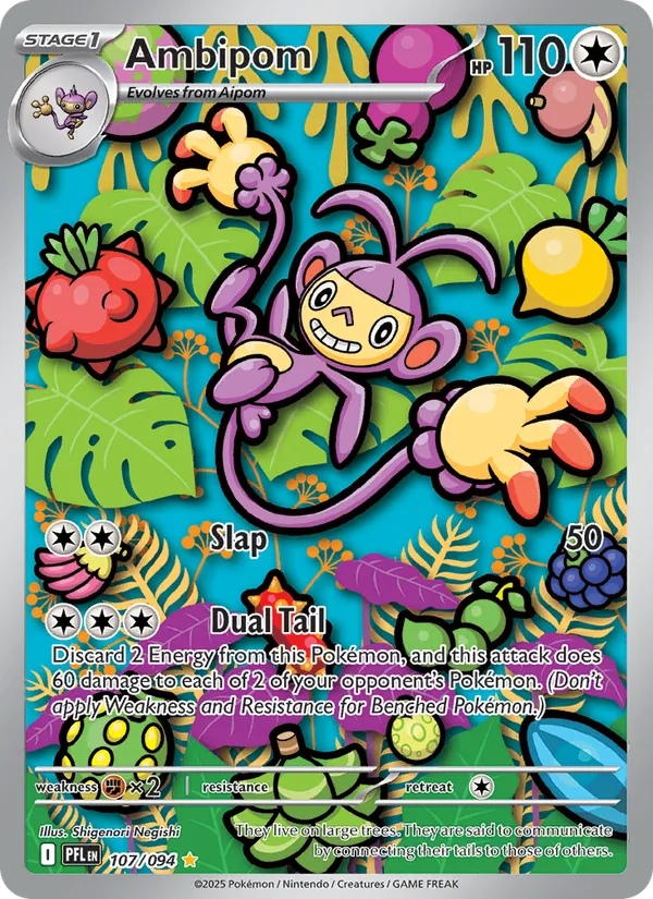 Ambipom — Phantasmal Flames #107 (Pokémon TCG card)