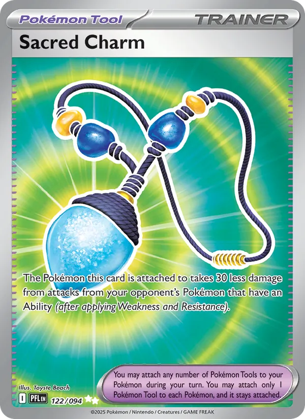 Sacred Charm — Phantasmal Flames #122 (Pokémon TCG card)