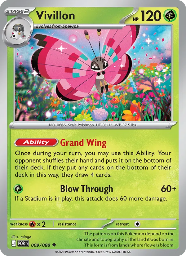 Vivillon — Perfect Order #009 (Pokémon TCG card)
