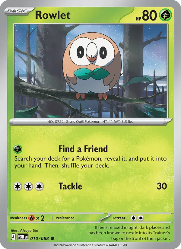 Rowlet — Perfect Order #010 (Pokémon TCG card)