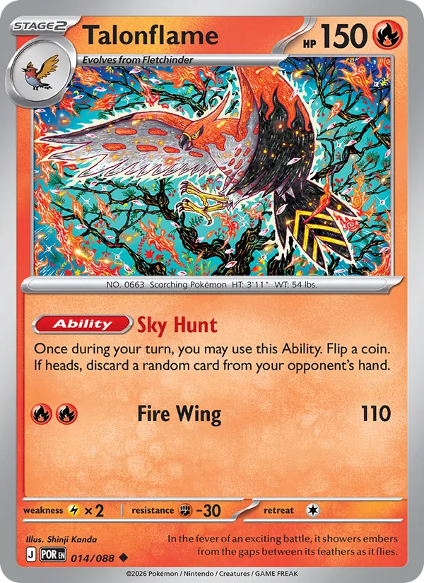 Talonflame — Perfect Order #014 (Pokémon TCG card)