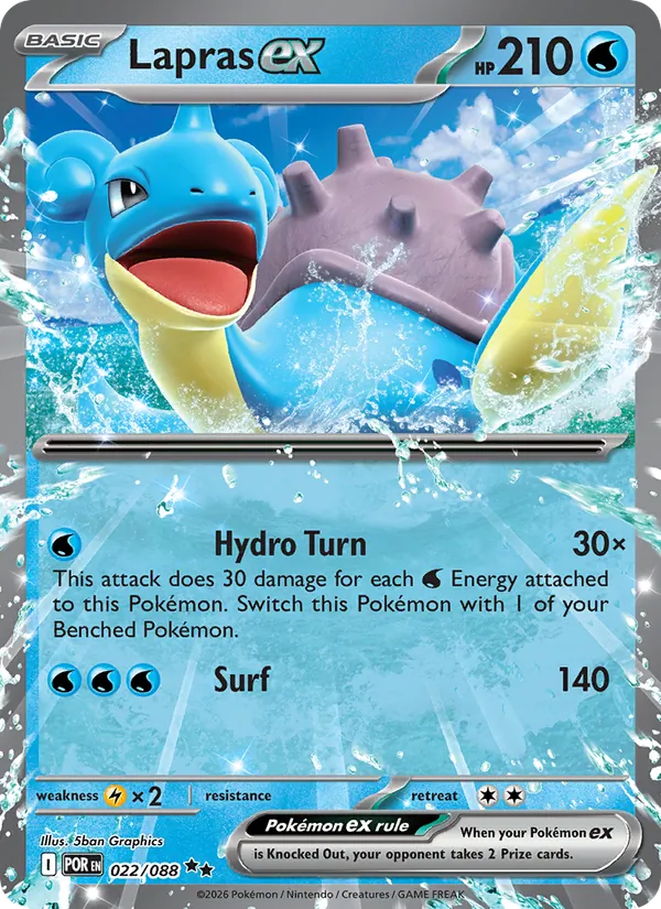 Lapras ex — Perfect Order #022 (Pokémon TCG card)