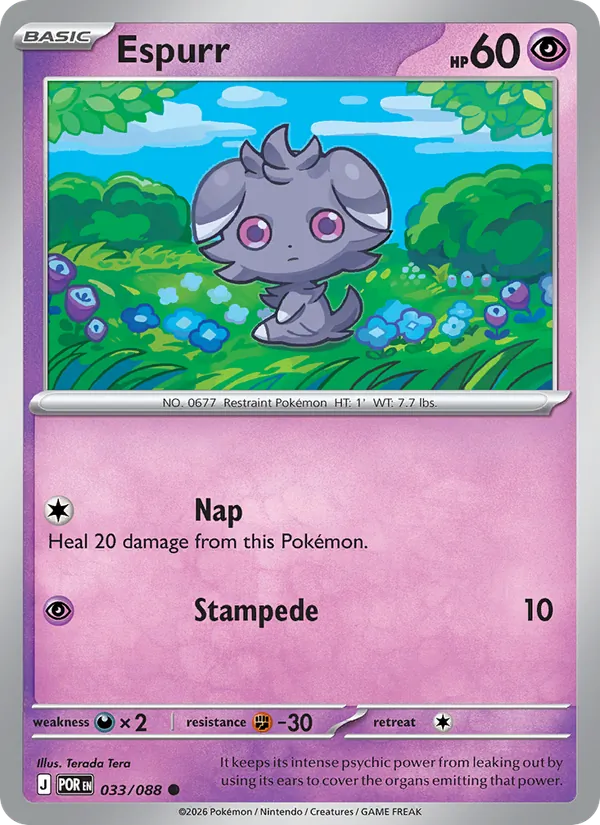 Espurr — Perfect Order #033 (Pokémon TCG card)