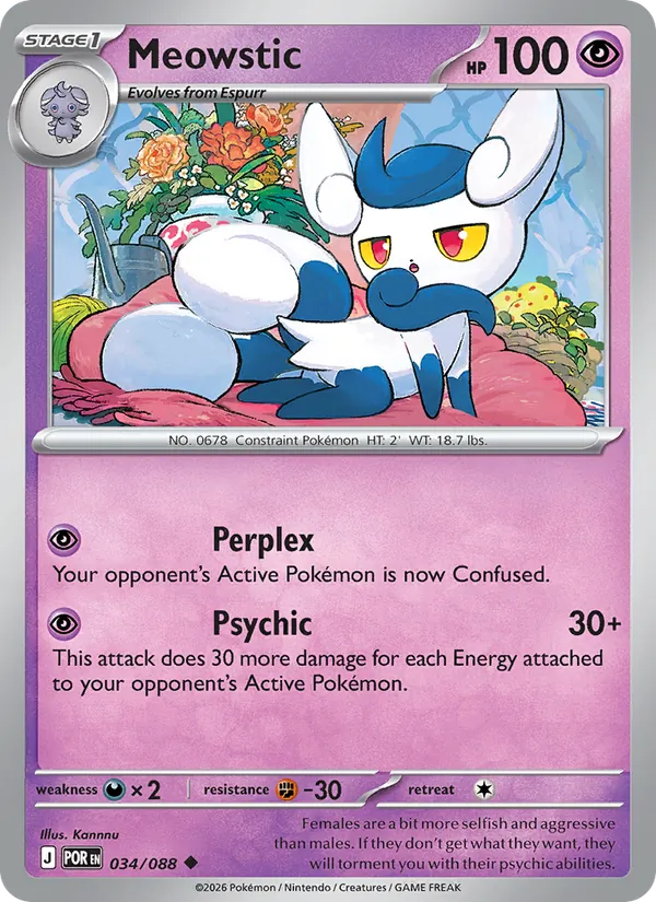 Meowstic — Perfect Order #034 (Pokémon TCG card)