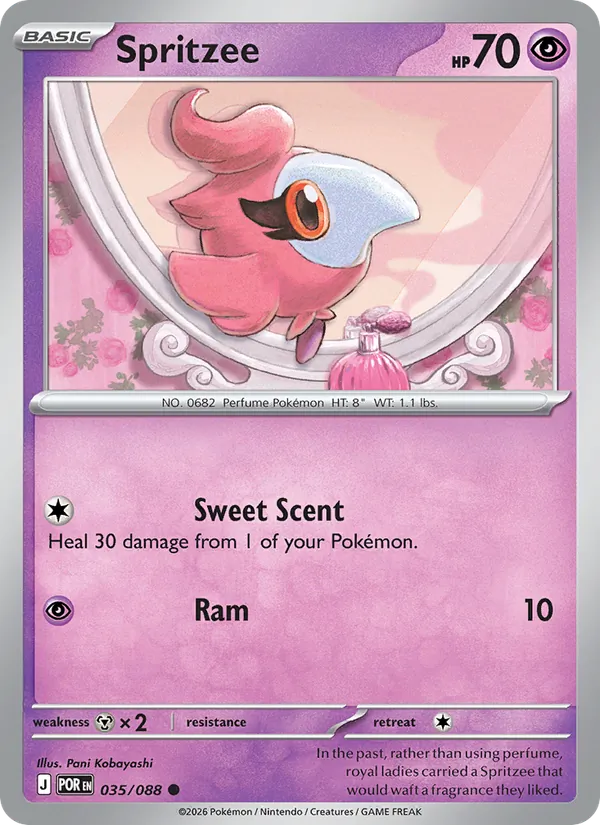 Spritzee — Perfect Order #035 (Pokémon TCG card)