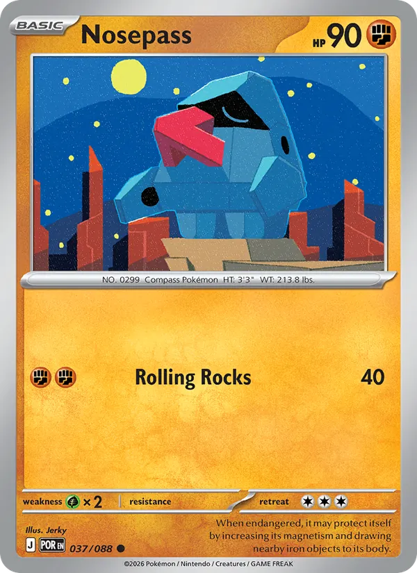 Nosepass — Perfect Order #037 (Pokémon TCG card)