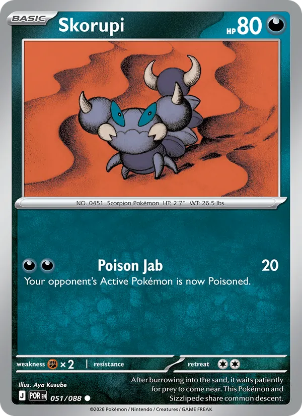 Skorupi — Perfect Order #051 (Pokémon TCG card)