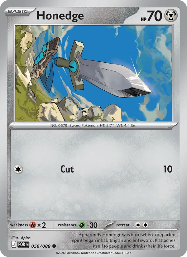 Honedge — Perfect Order #056 (Pokémon TCG card)