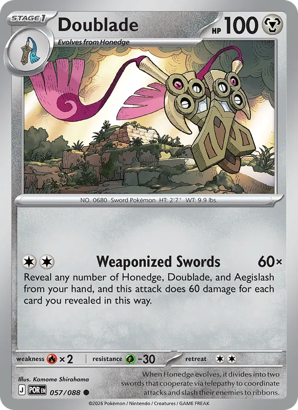 Doublade — Perfect Order #057 (Pokémon TCG card)