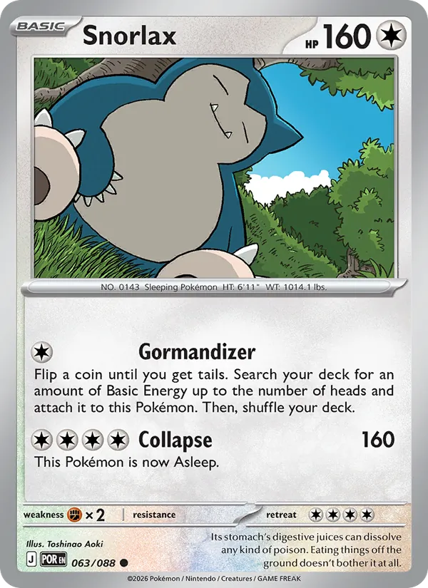 Snorlax — Perfect Order #063 (Pokémon TCG card)