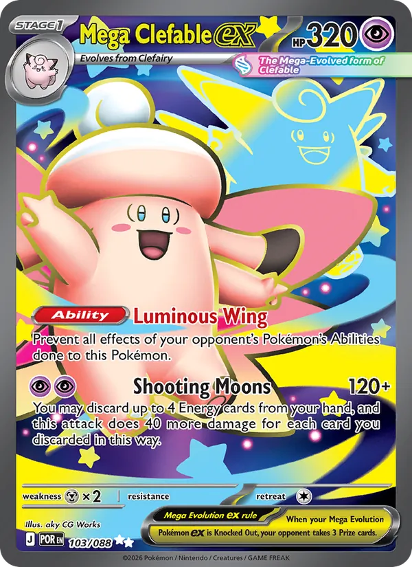 Mega Clefable ex — Perfect Order #103 (Pokémon TCG card)