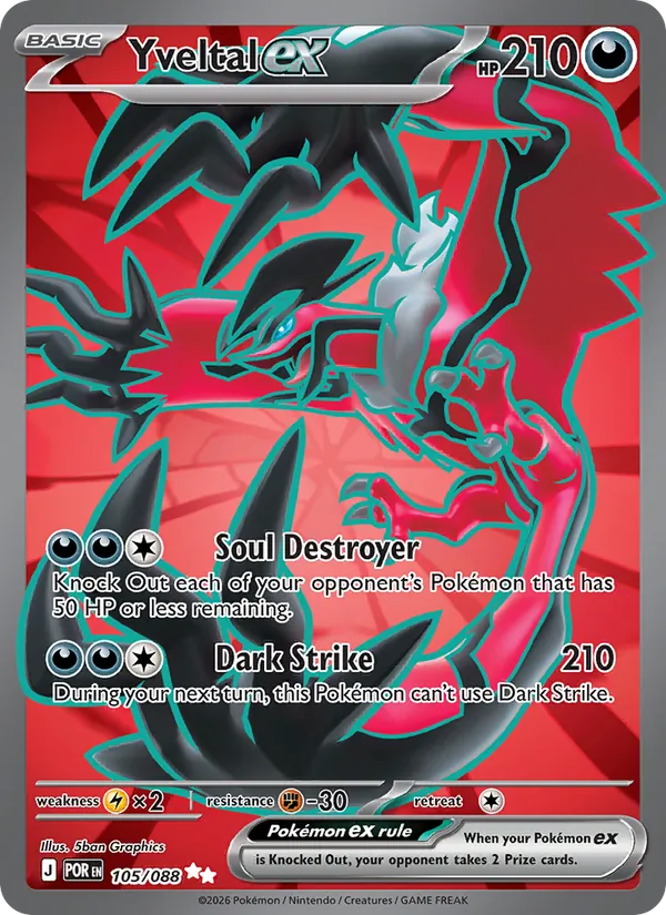 Yveltal ex — Perfect Order #105 (Pokémon TCG card)