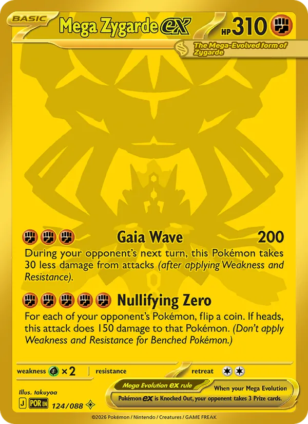 Mega Zygarde ex — Perfect Order #124 (Pokémon TCG card)