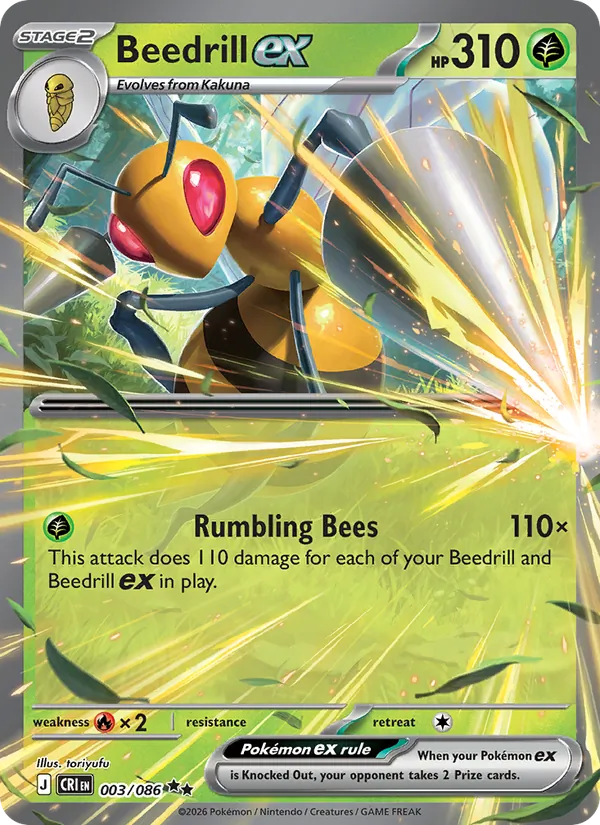 Beedrill ex — Chaos Rising #003 (Pokémon TCG card)