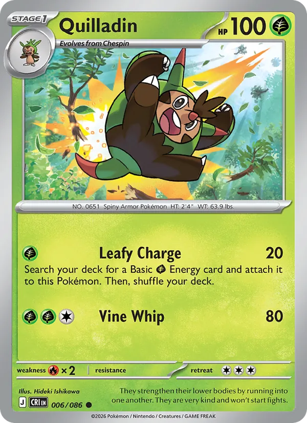 Quilladin — Chaos Rising #006 (Pokémon TCG card)