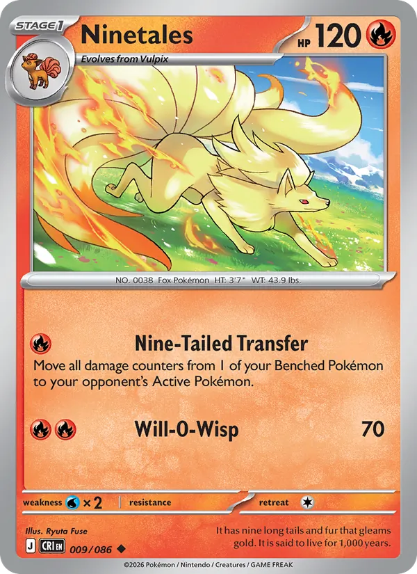 Ninetales — Chaos Rising #009 (Pokémon TCG card)