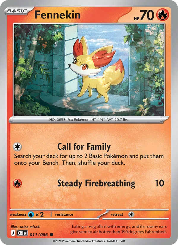 Fennekin — Chaos Rising #011 (Pokémon TCG card)