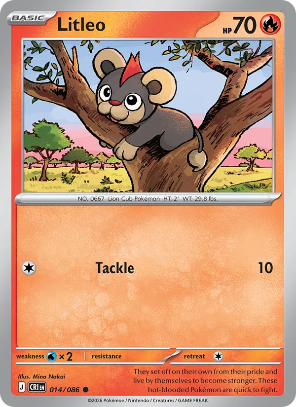 Litleo — Chaos Rising #014 (Pokémon TCG card)