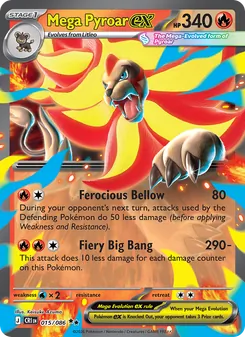 Mega Pyroar ex (Chaos Rising #015)